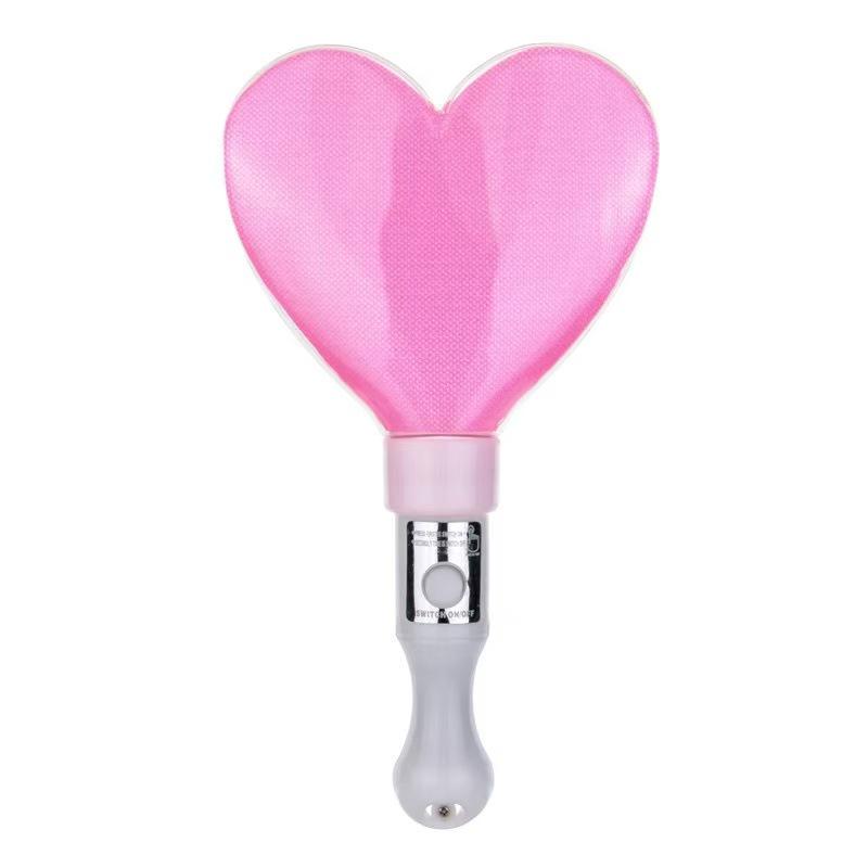 Love Heart Glow Stick: Star & Peach Light-Up Cheer Stick with Custom Logo.
