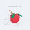 Mini Cherry Fruit Shape Coin Purse Strawberry Cute Pu Leather Pendant Korean Style Keychain Earphone Bag Mini Storage Bag