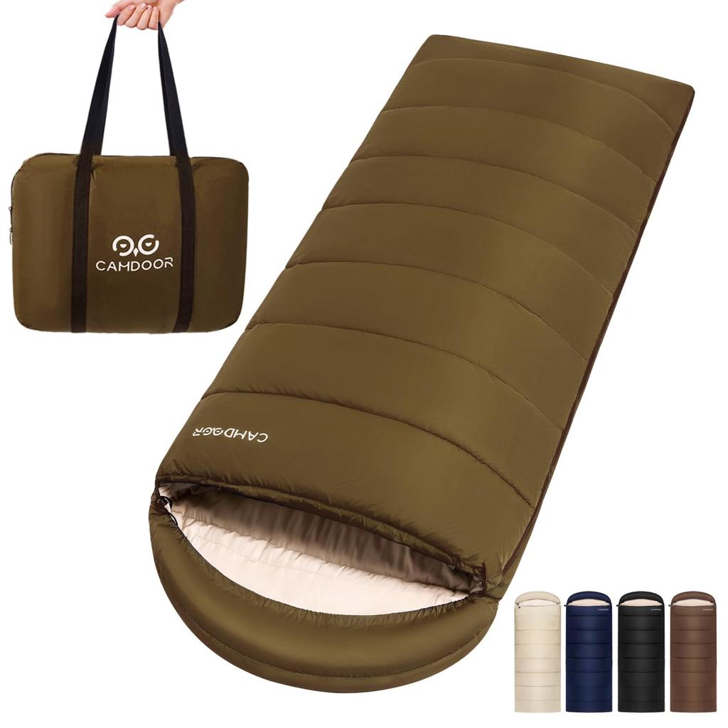 CAMDOOR Winter Down Sleeping 320T Waterproof and To Perfect for Car Emergency Outdoor and Indoor and Outdoor Includes Storage Bag [Artificial Down,
