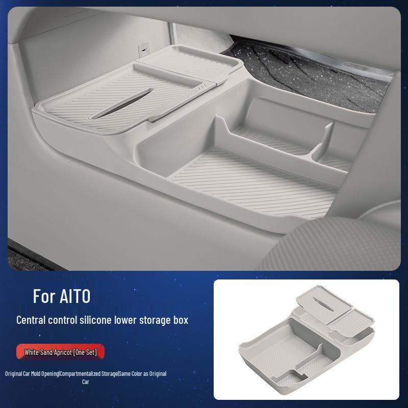 

AITO M7/M8 Center Console Silicone Storage & Tissue Box - Car Interior Accessory Upgrade