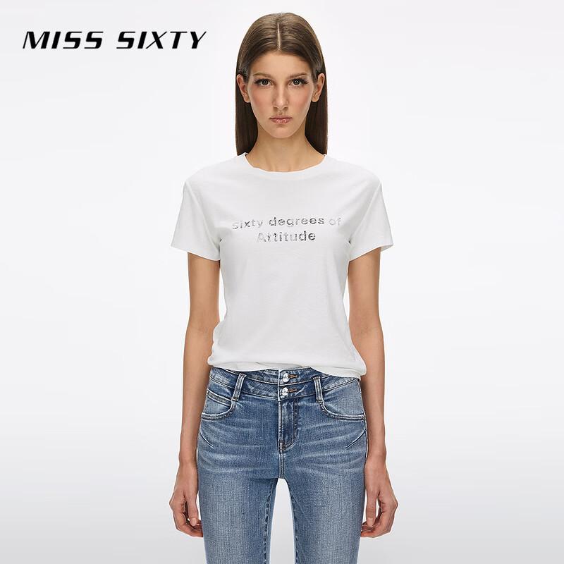 

MISS SIXTY Women s Vintage Print Slim-Fit Hemp Cotton T-Shirt L