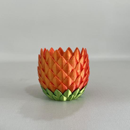 3D Printed Dragon Scale Flowerpot with Drip Tray Indoor Outdoor Succulents Herb Plants Planter Pot Container with Drainage Hole Home Garden Decoration