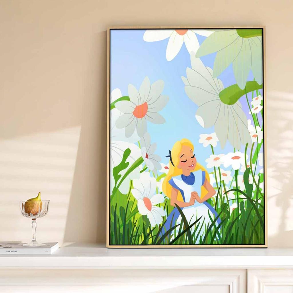 5D Diy Diamond Painting Alice and The Little Daisy Full Drill Rhinestones Mosaic Embroidery Handmade Products Home Decor Gift