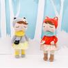 Adorable Metoo Plush Girl Doll Soft Short Plush Stuffed Toy With Pp Cotton Filling Cute Bag Pendant For Kids And Collectors