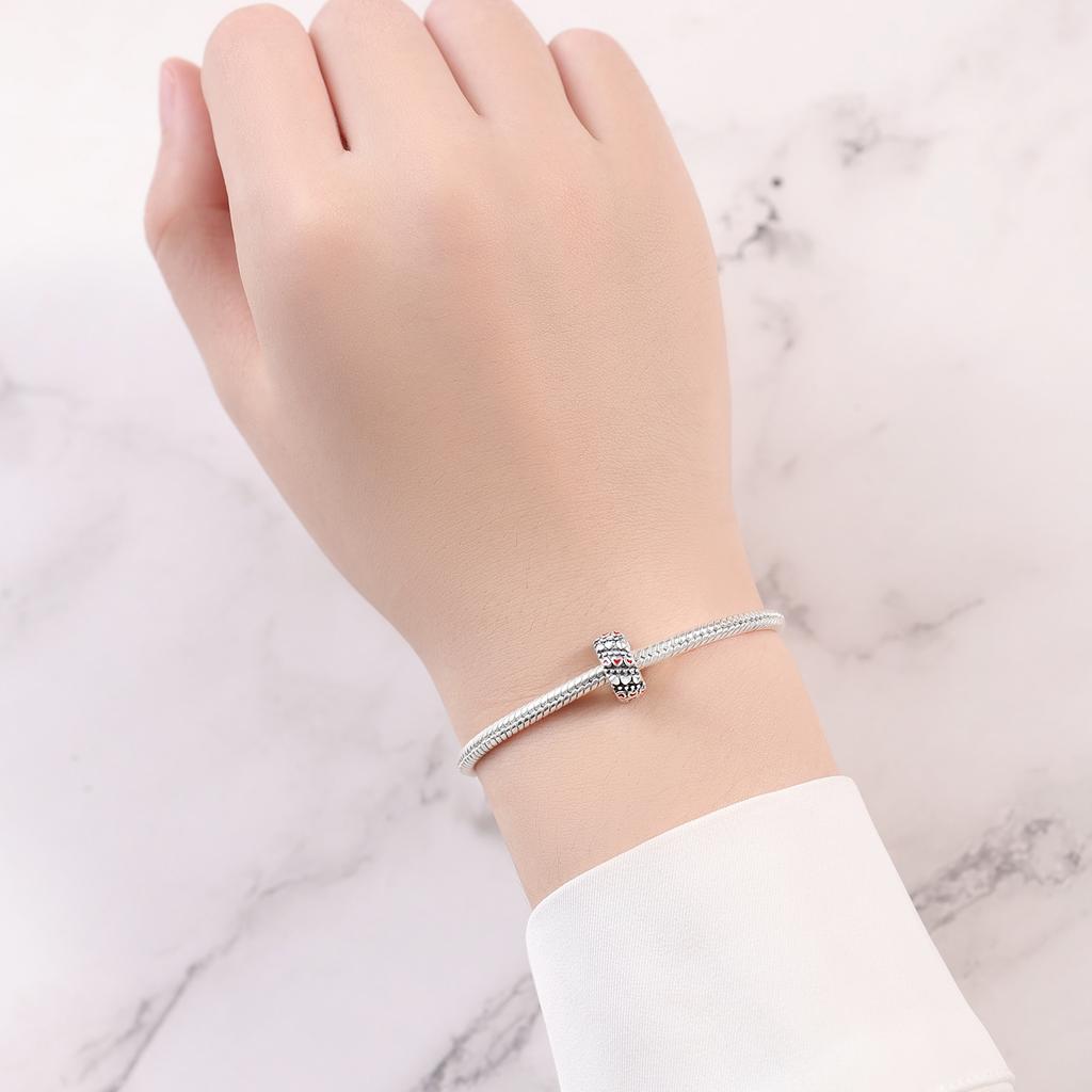 Pendant Charm Bead Copper Camera Heart-Shaped Pendant Fit Original Bracelet For Jewelry Making Valentine'S Day Gift