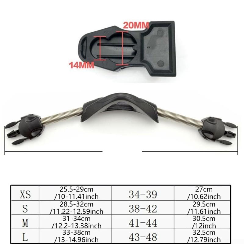 Stainless Steel Swim Fin Strap for Diving and Snorkeling with Adjustable Buckles, Steel Flippers Strap for Water Sport