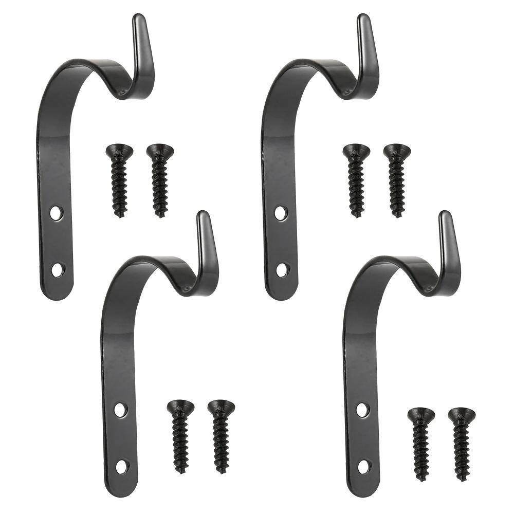 4/10pcs Wall-Mounted Hook Flower Pot Holder Europe Vintage Iron Art Flower Stand Garden Decoration Wall Hanging Basket Bracket