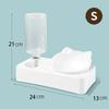 Dog Water Dispenser Double Dog Cat Bowls Water and Food Bowl Drinking Fountain Cat Pet Water Dispenser GS06