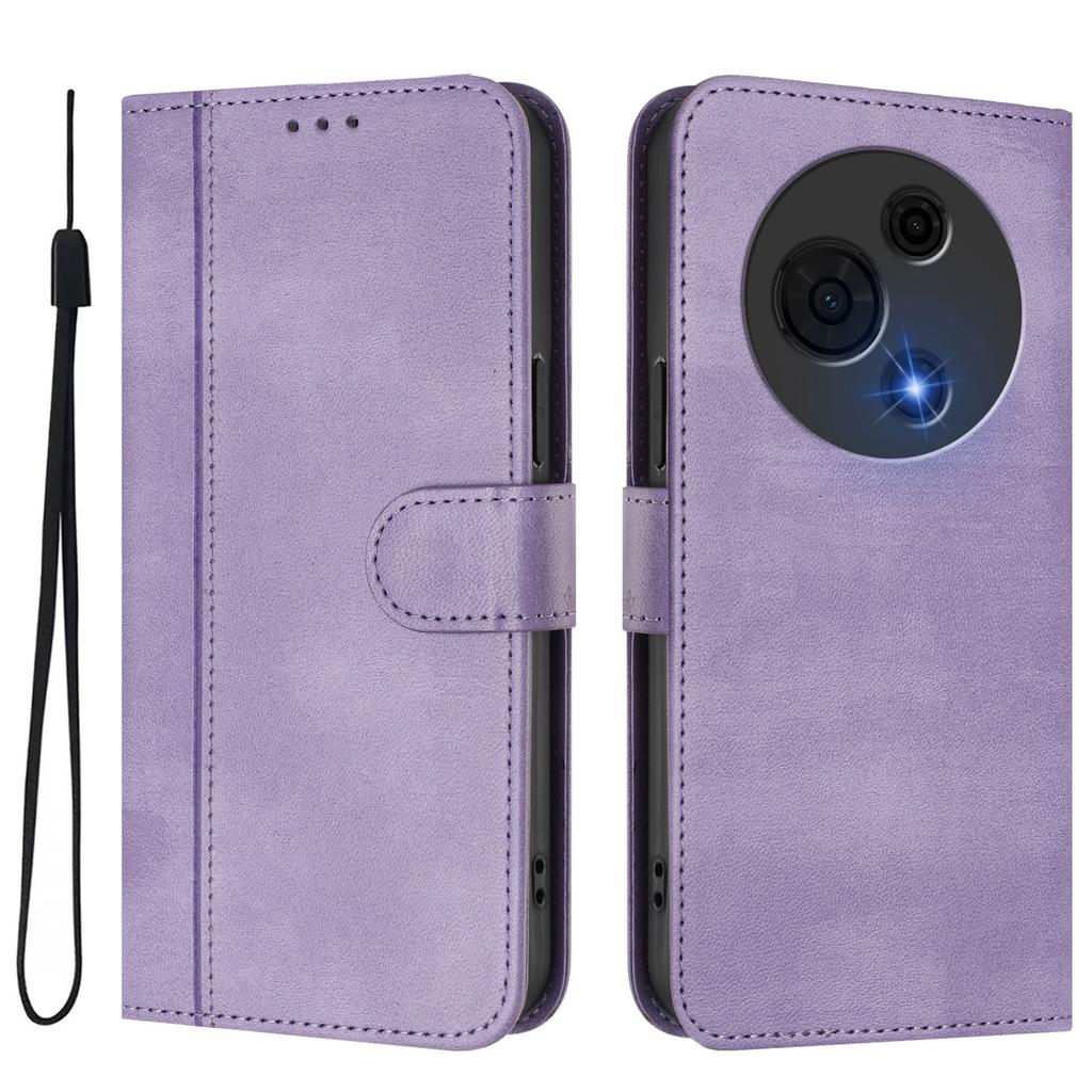 Luxury Simple Line Leather Case For TCL 50 Pro NxtPaper/40XL/30T (T603DL)/50 XL/TCL 501/60R Card Slots Magnetic Attraction Stand Shockproof Flip Cover