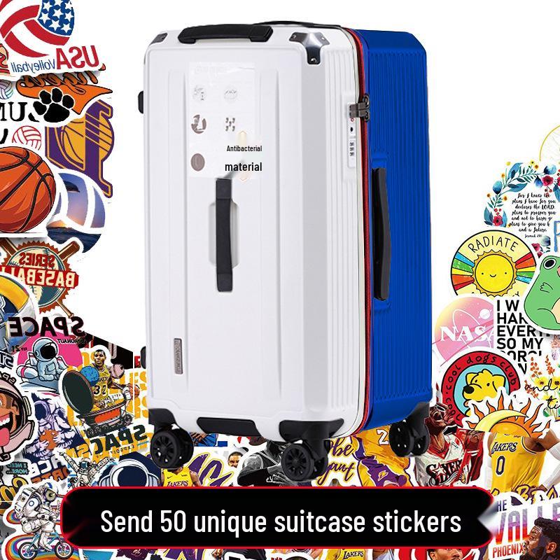 Large Capacity Five-Wheel Travel Suitcase with Brake and Combination Lock