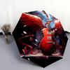 1 PC Automatic Folding Umbrella - Musical instruments Pattern, Portable & Foldable Design with 8 Ribs, Christmas Birthday Gifts