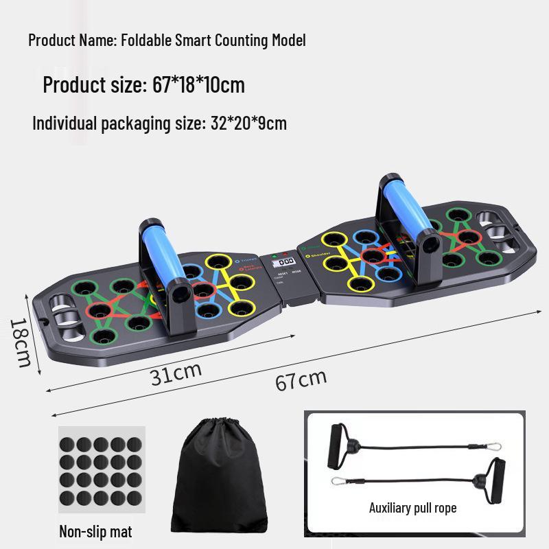 Multifunctional Chest & Muscle Training Board with Push-Up & Dips Stand