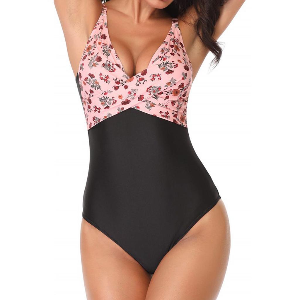 Women's Sexy Color Matching Printed  Swimsuit Bikini Swimsuit