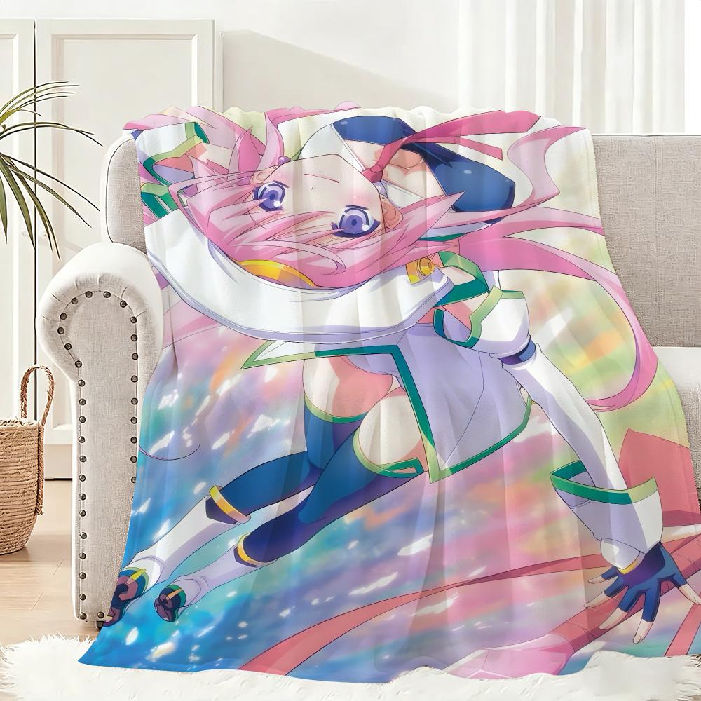 Chaos Heads Throw Lightweight 240G Flannel Blanket Soft Skin-Friendly For Summer Cooling