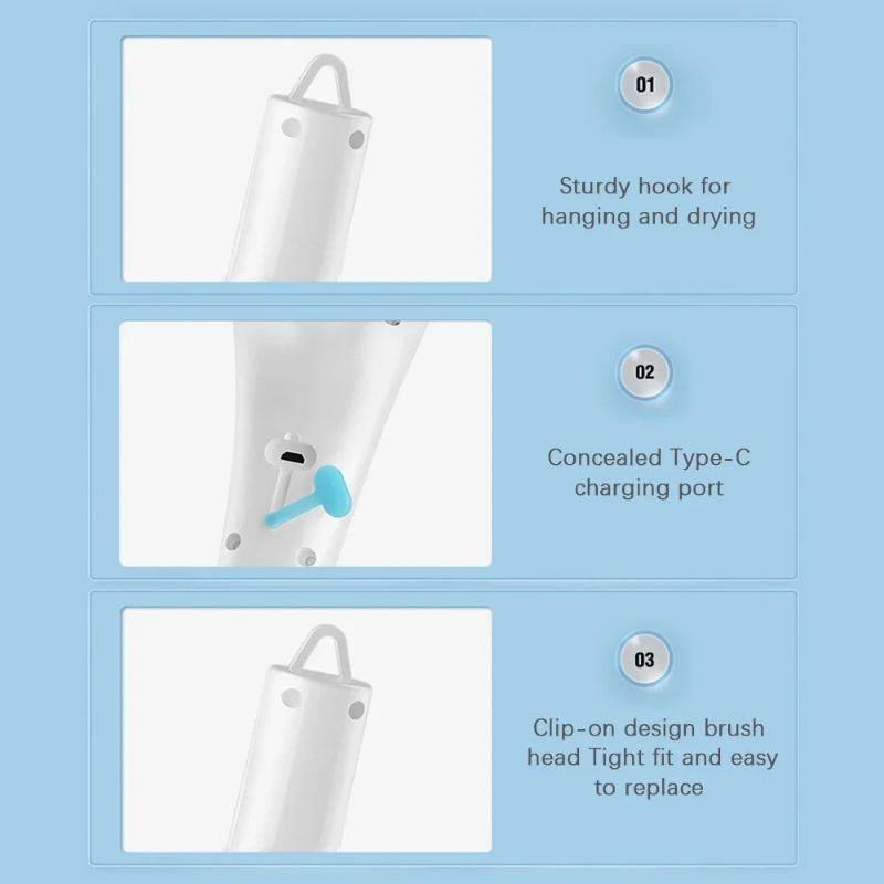Cordless Bathroom Scrubber - 5-Attachment Electric Brush - For Toilets, Sinks & Bath Mats - Rechargeable Deep Cleaning Tool