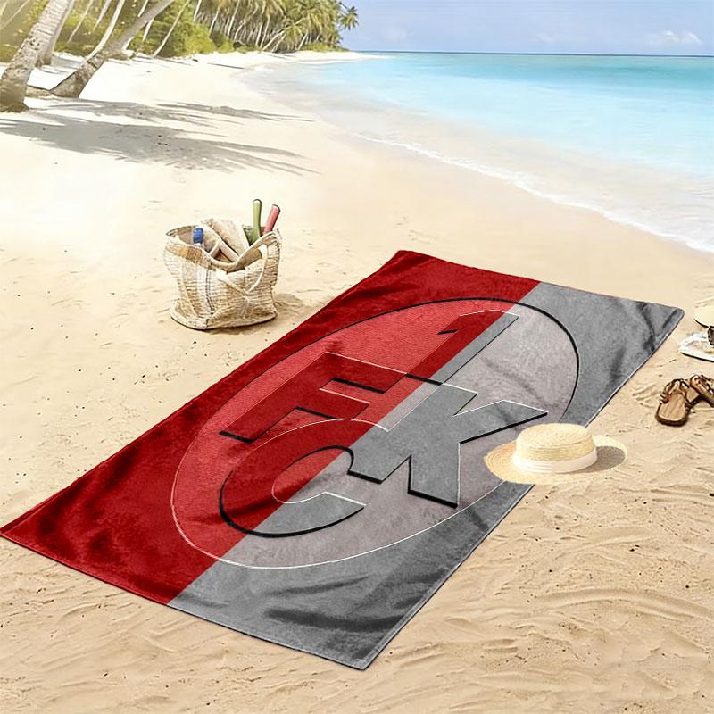 Kaiserslautern logo Beach Towel, Large Soft Quick Dry Towel for Beach Camping Swimming