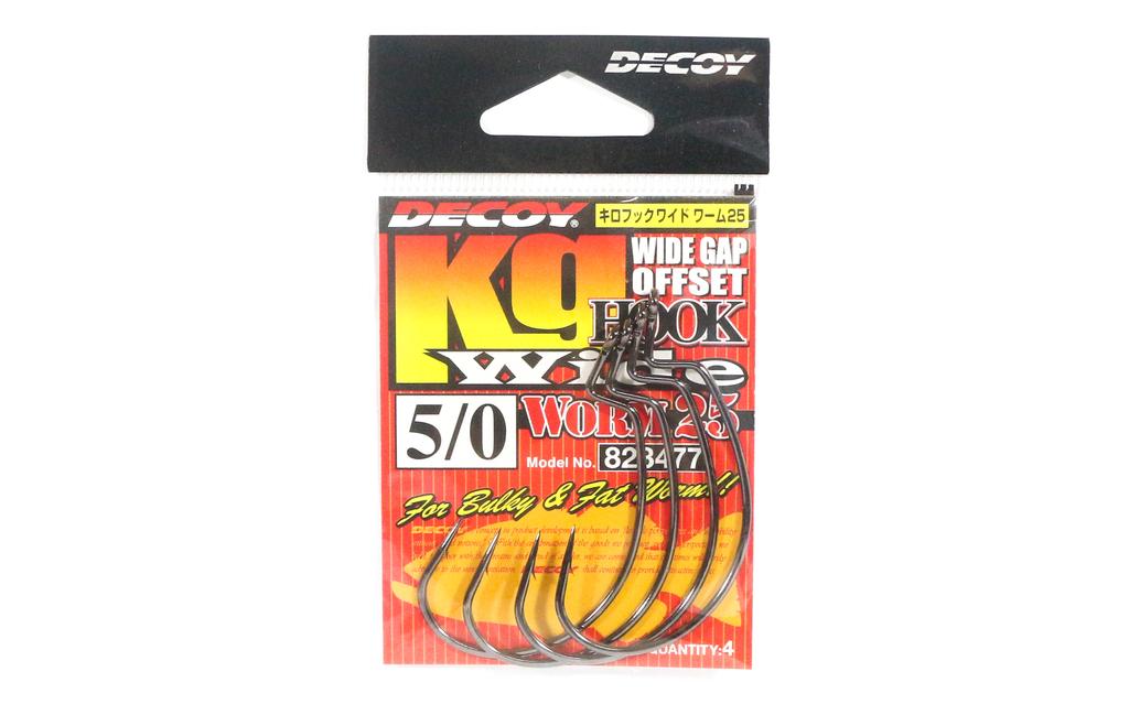 Decoy Worm 25KG Wide Gap Offset Worm Hooks Size 5/0 (3477)