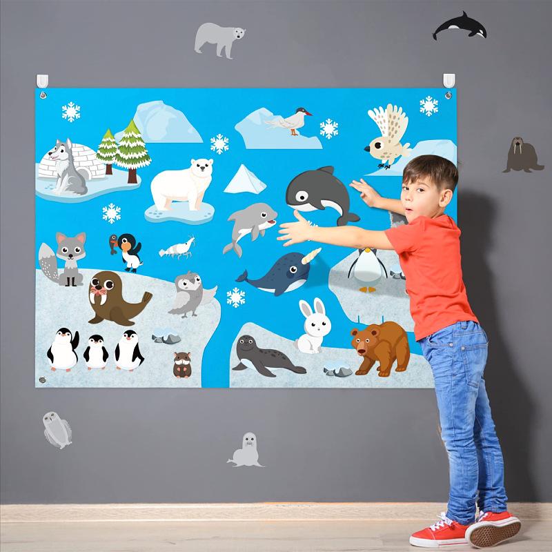 Felt Busy Board Children'S Educational Science And Education Toys Learning Board Infant Action Training Education Board