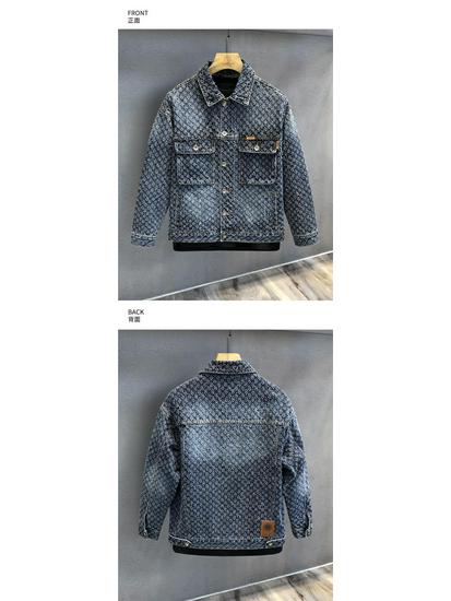 Vibe High-Grade Men's Retro American Denim Jacket: Fashionable, High-End, Trendy High-Street Style