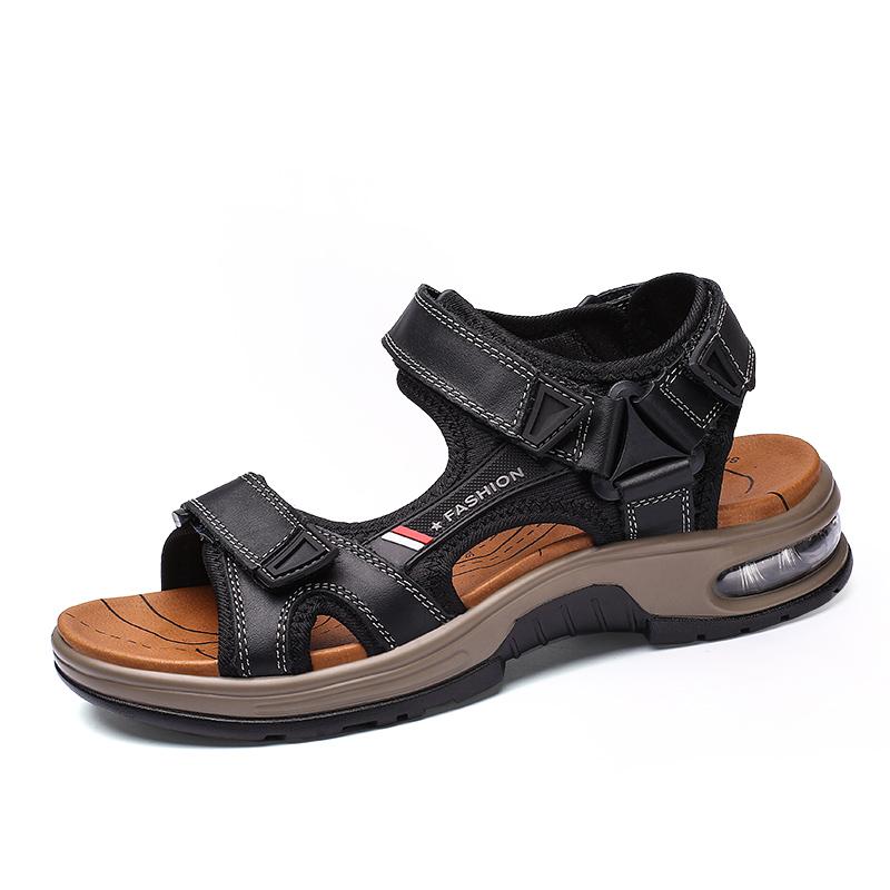 Fashion New men's sandals Soft soled leather sandals men's large size outdoor summer comfortable beach sandals casual sneakers38-47