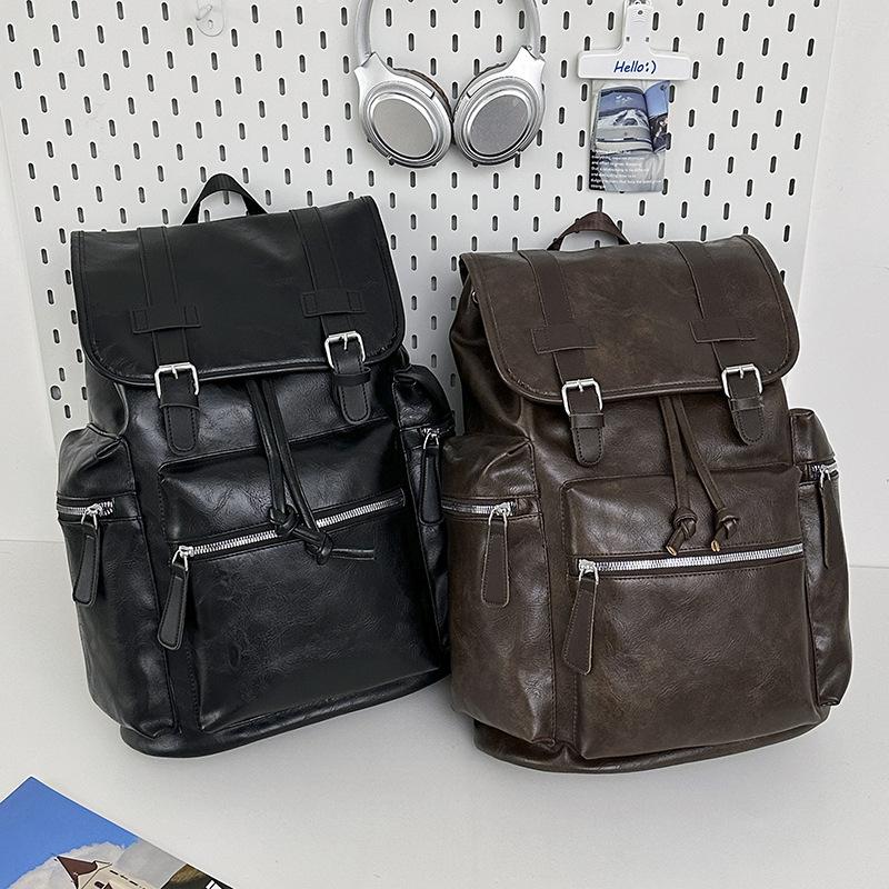 Schoolbag New High-end Fashion Casual Go Out Junior High School Students Class Backpack Male Business Travel Computer Bag