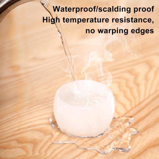 Transparent Table Protector Waterproof Tablecloth 0.8mm Thick Plastic Table Cover Protects from Scratches Spills for Dining Table Kitchen Dresser