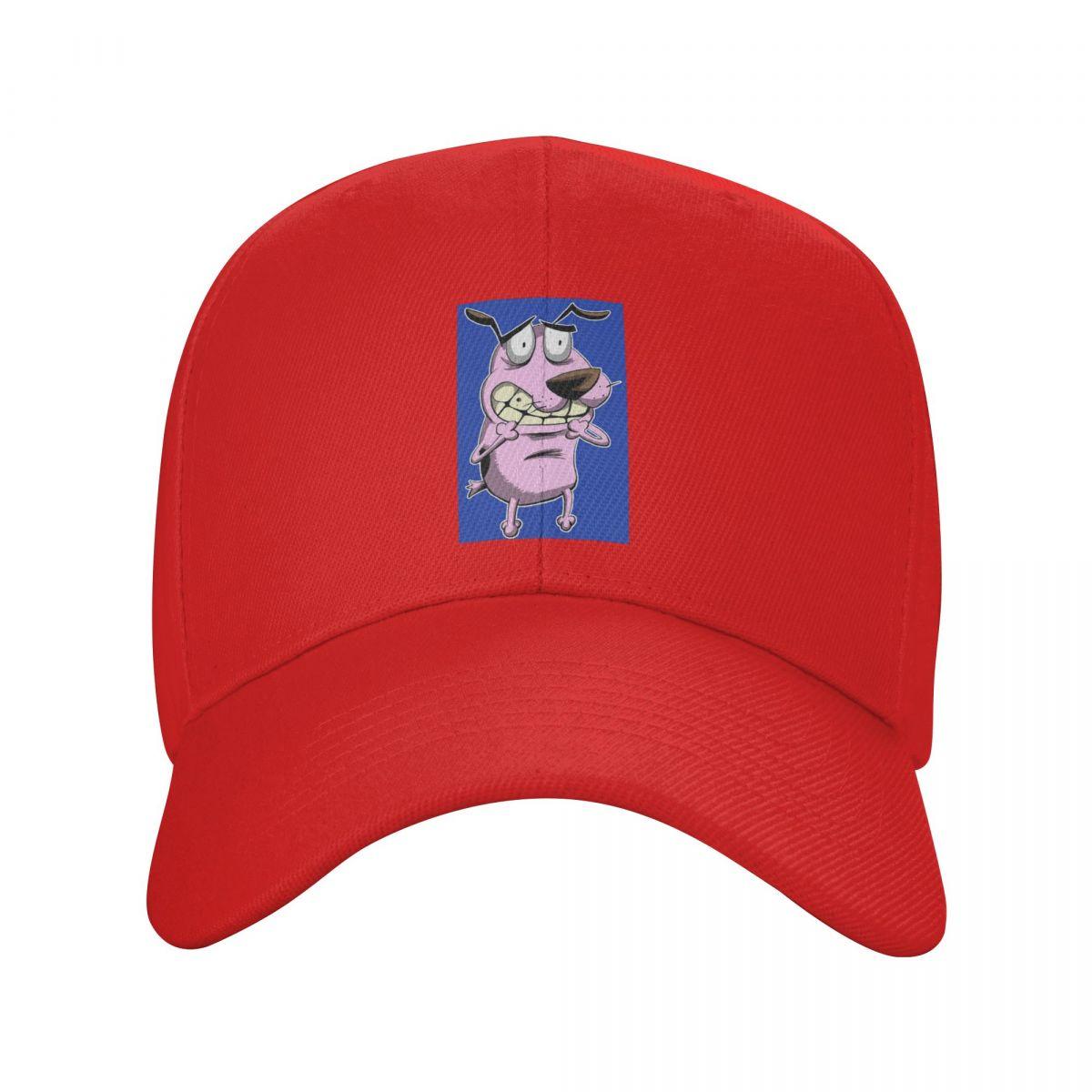 

Cowardly Dog Courage Cartoon Baseball Caps Snapback Men Women Hats Adjustable Cap Streetwear Baseball Hat Casquette One Size