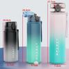 Large Capacity Leak Proof Colorful Plastic Cup Gradient Color Large Capacity Sports Kettle  School