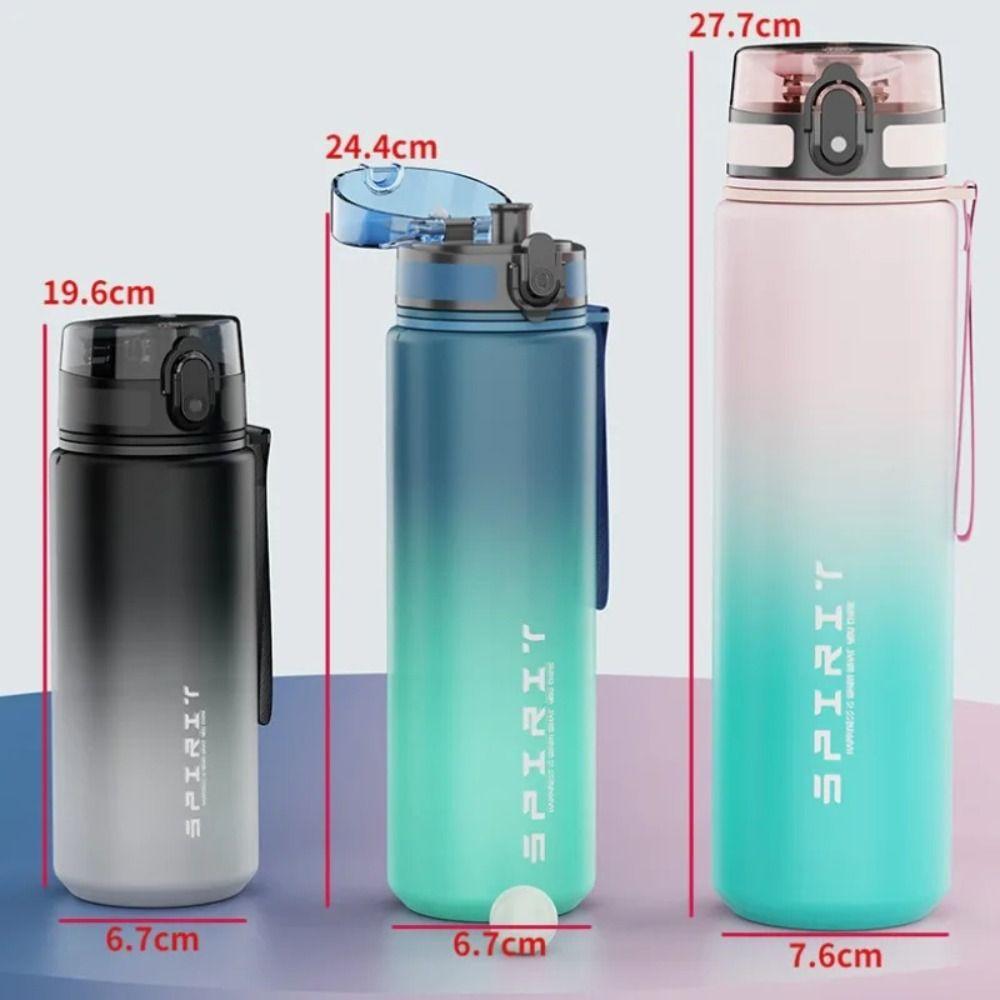 Large Capacity Leak Proof Colorful Plastic Cup Gradient Color Large Capacity Sports Kettle  School