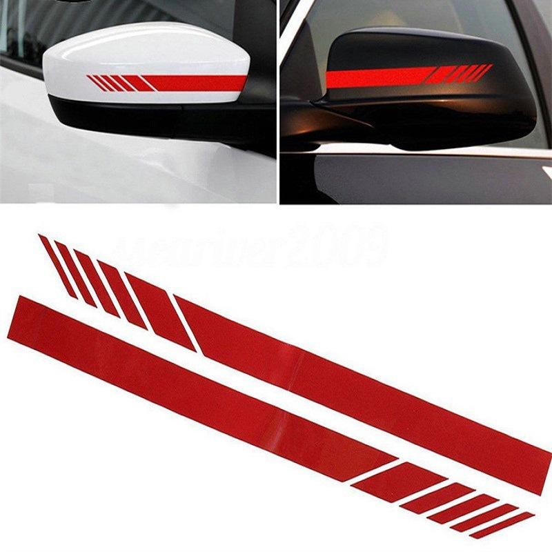 Car Rearview Mirror Sticker Striped Car Decal Sticker Rearview Mirror Matching Sticker