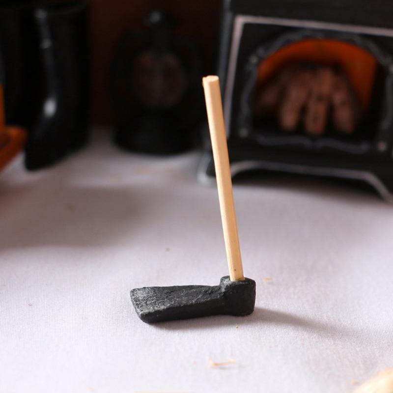Exquisite Mini Hoe/Straw Bales/Firewood/Rubber Shoes/Carts/Fireplace Model 1:12 Scale Dollhouse Miniature Furniture Toys