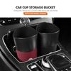 For Volkswagen VW Car Cup Shaped Trash Can Tumbled Fur Auto Storage Container Golf 4 5 6 7 Polo Jetta Sagitar Magotan Passat B5