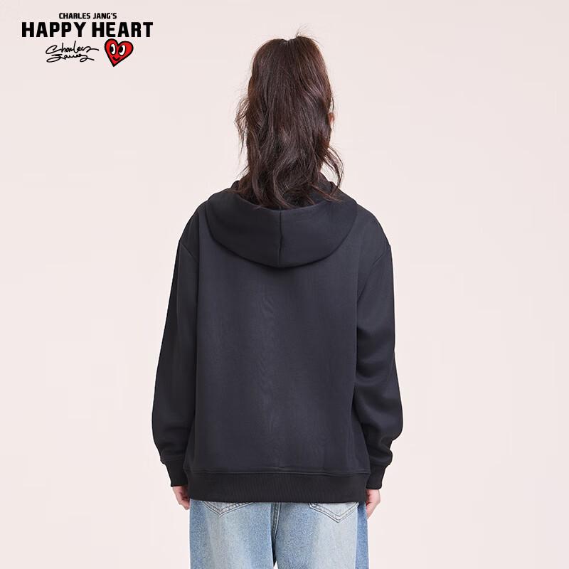 Charles Heart Mikina s kapucí s potiskem Slunce a Měsíce unisex