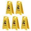5Pcs Mini Caution Wet Floor Sign Single-side Realistic Miniature Dog Cat Vomit Caution Sign Small Warning Sign Desk Toy