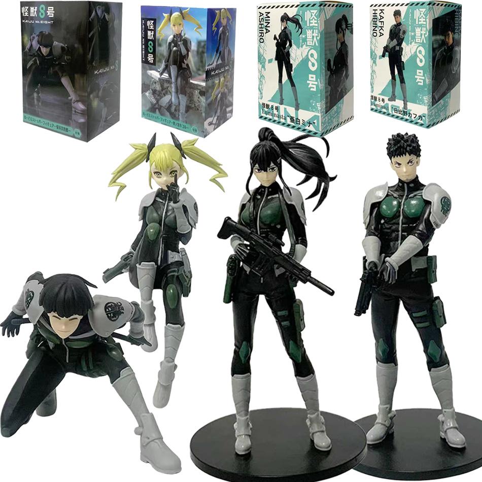 8-19Cm In Stock Amine Kaiju No. 8 Figure Kafka Hibino Mina Ashiro Skeleton Creative Pvc Model Toys Kids Action Statue Doll Gifts