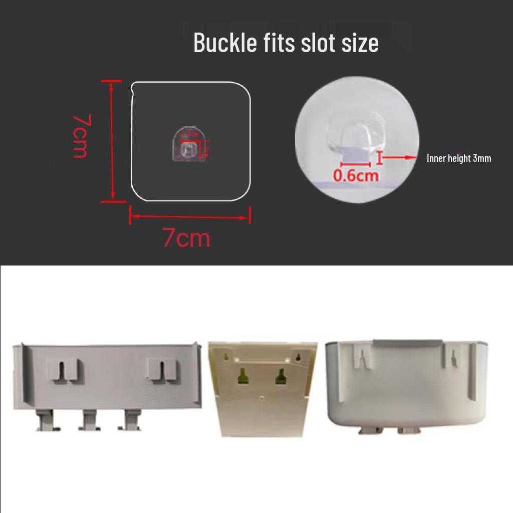 Transparent Acrylic Strong Adhesive Hook Sticker Shelf - No-Punch, Traceless Brushed Buckle