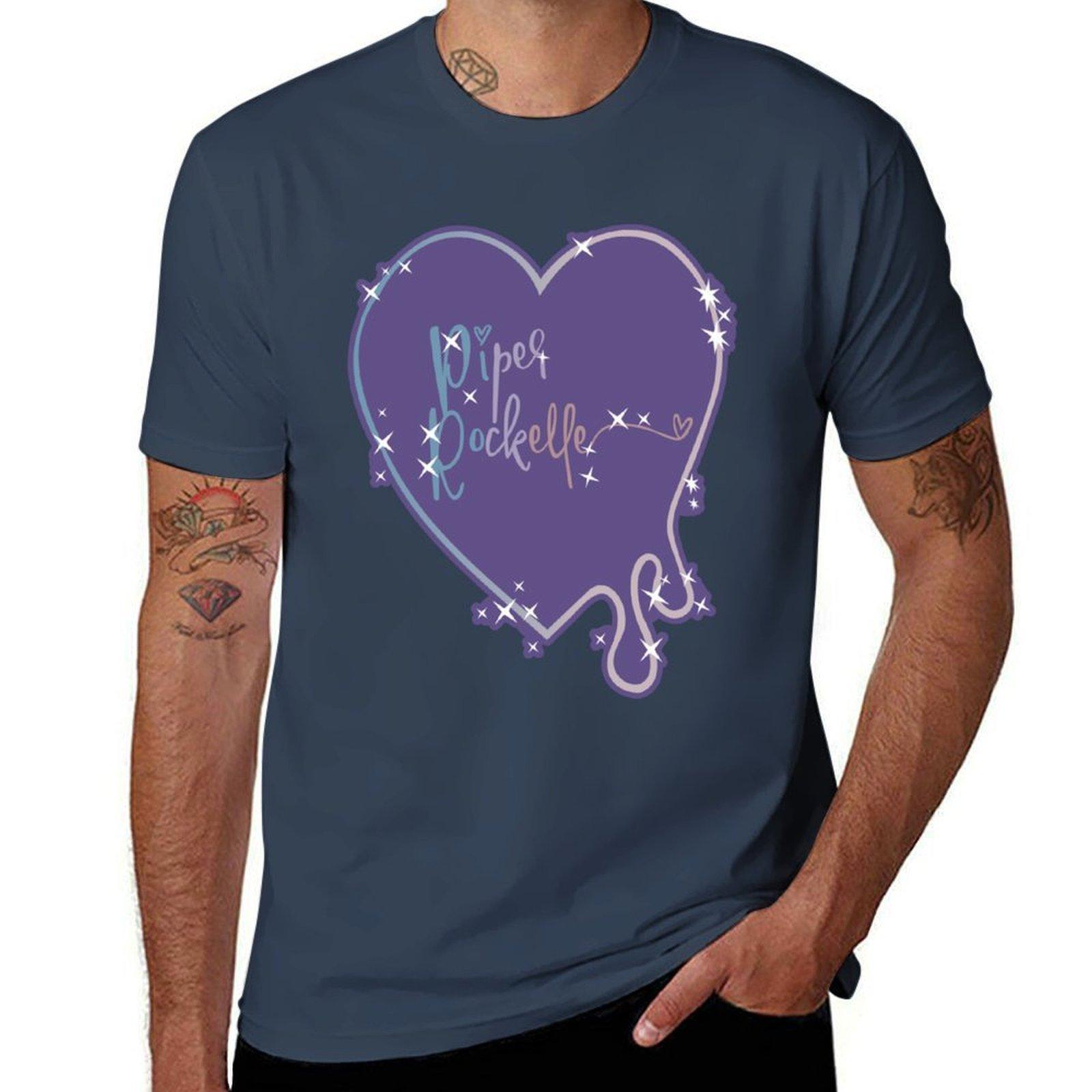 TEXT ONLY PIPER ROCKELLE TShirt Casual Loose Fit Summer Tee Shirt S