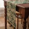 Home Decoration Vintage Jacquard Table Runner Thickened with Tassel Tablecloth Flower Pattern Table Cover New Year
