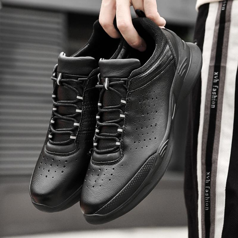 Fashion Genuine Leather Men's Walking Shoes Comfortable Outdoor Casual Shoes Luxury Brand Men Sneakers Handmade New Tenis Sport Shoes