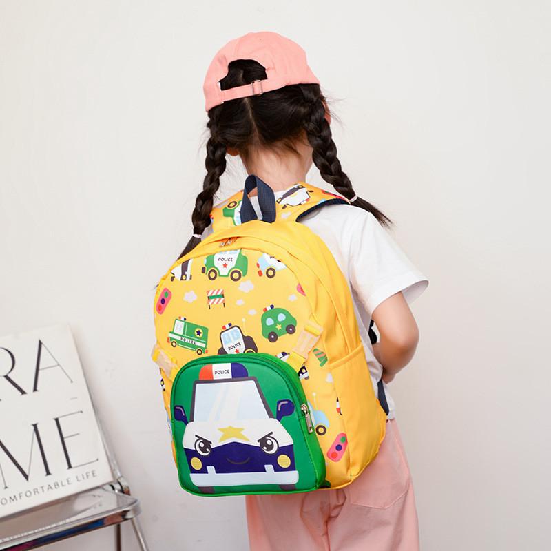 Adorable Cartoon Nylon Kindergarten Backpack Stylish Unisex Toddler Bag