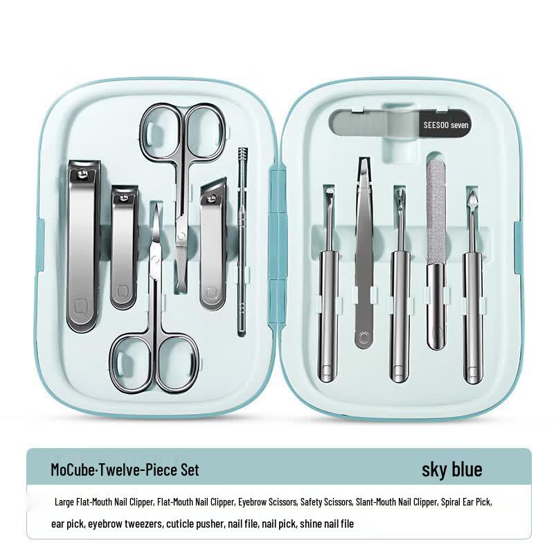 Seesoo Colorful Magic Cube 12-Piece Nail Clipper Set