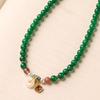 Brazilian Green Agate108Tibetan Green Bead Bracelet with Multiple Loops in Vintage Style for Women
