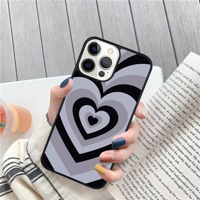 Hearts circles coque Coque Shell For iPhone 17 Air 15 16 14 13 12 Pro Max 11 Pro Max Plus Phone Case Cover