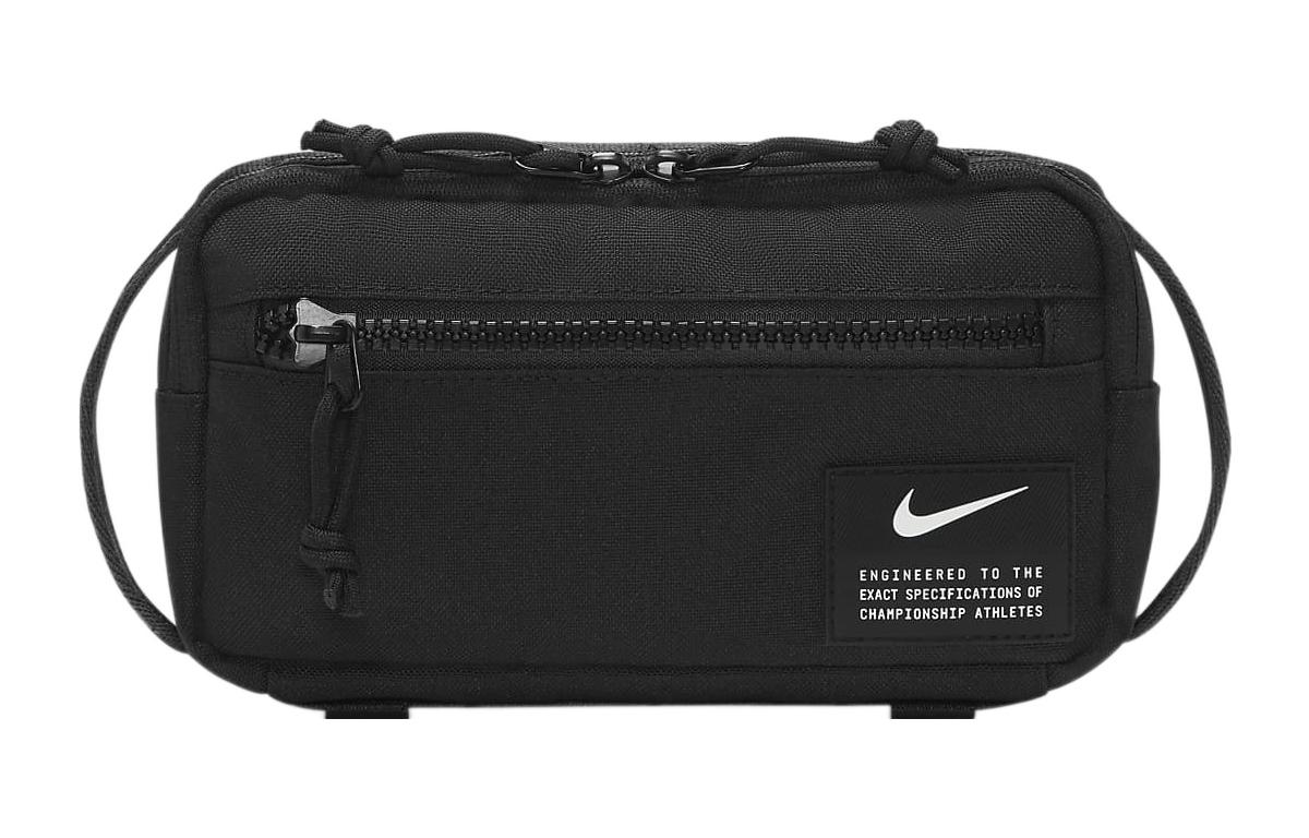 Унисекс черная поясная сумка-слинг Nike из полиэстера, на одно плечо DR6127-010