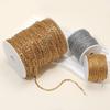 2Meters Stainless Steel PVD Gold Textrued Cable Chain for DIY Girls Necklace Women Bracelet Jewelry Earrings Making Supplies