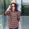 Women's Plaid Cotton Long Sleeve Shirt - Spring/Autumn Versatile Loose Fit Outerwear