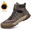 Luxury Brand Men Boots High Quality Non-Slip Outdoor Boots Genuine Leather Mens Casual Shoes Winter Thick Bottom Warm Male Boots