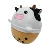 Cute And Cuddly Pearl Milk Tea Cow Plush Toy And Pillow