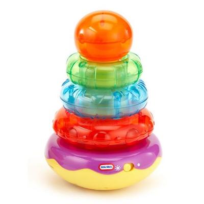 Little Tikes Light & Music Ring Stacking Toy for Infants and Toddlers, Mixed Colors, 1 Piece, Korean Baby Products