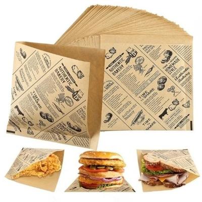 50pcs Greaseproof Non-Stick Parchment Paper Sandwich Wrappers Cute Pattern Food Wrapper Baking Tools Kitchen Gadgets